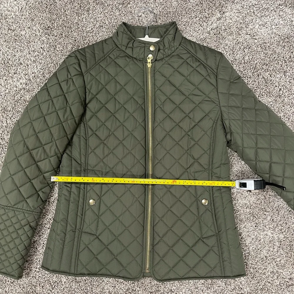 Faded Glory Quilted Army Green Jacket- EXCELLENT CONDITION sz Small - Picture 4 of 8